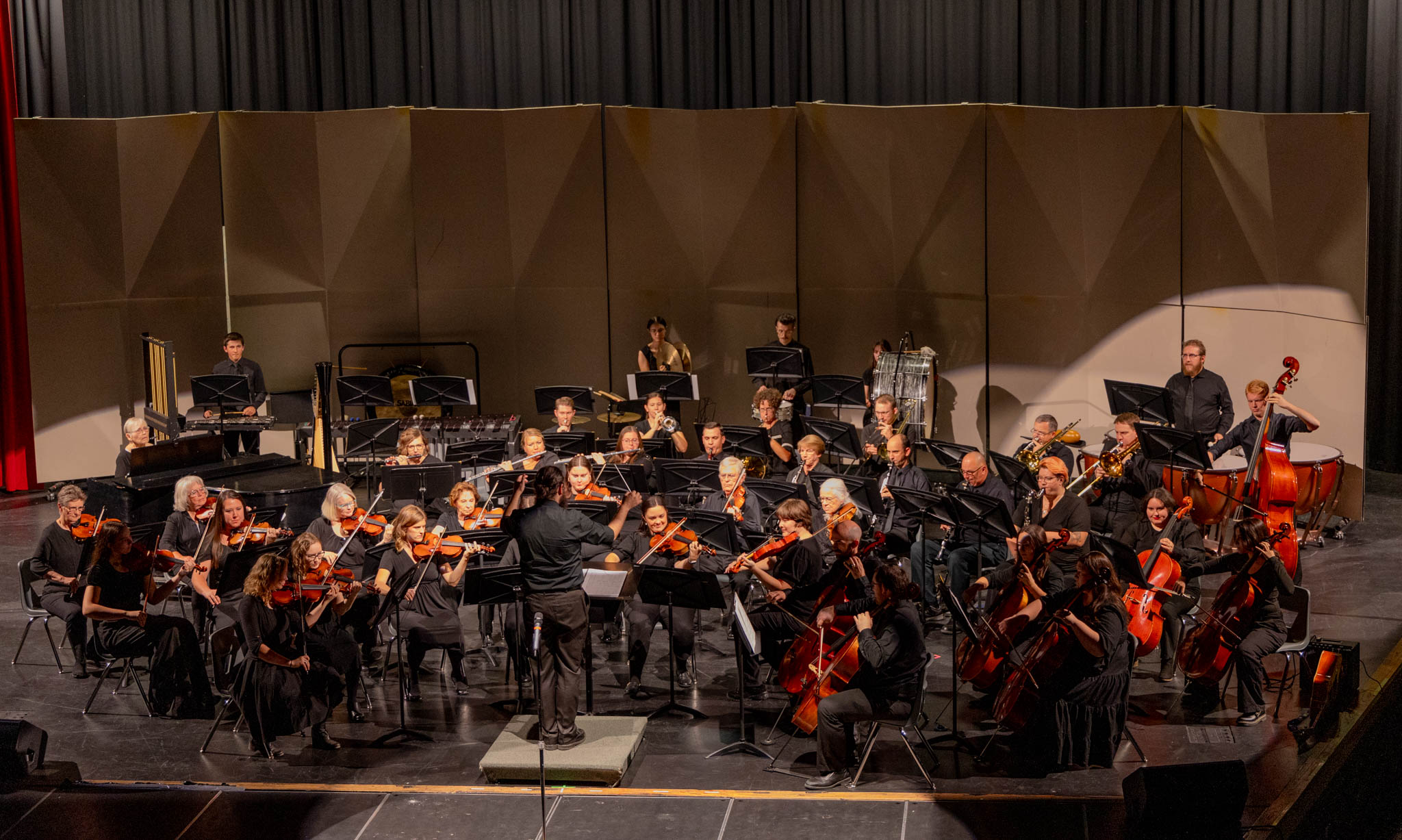 Hurricane Valley Symphony on stage during a performance